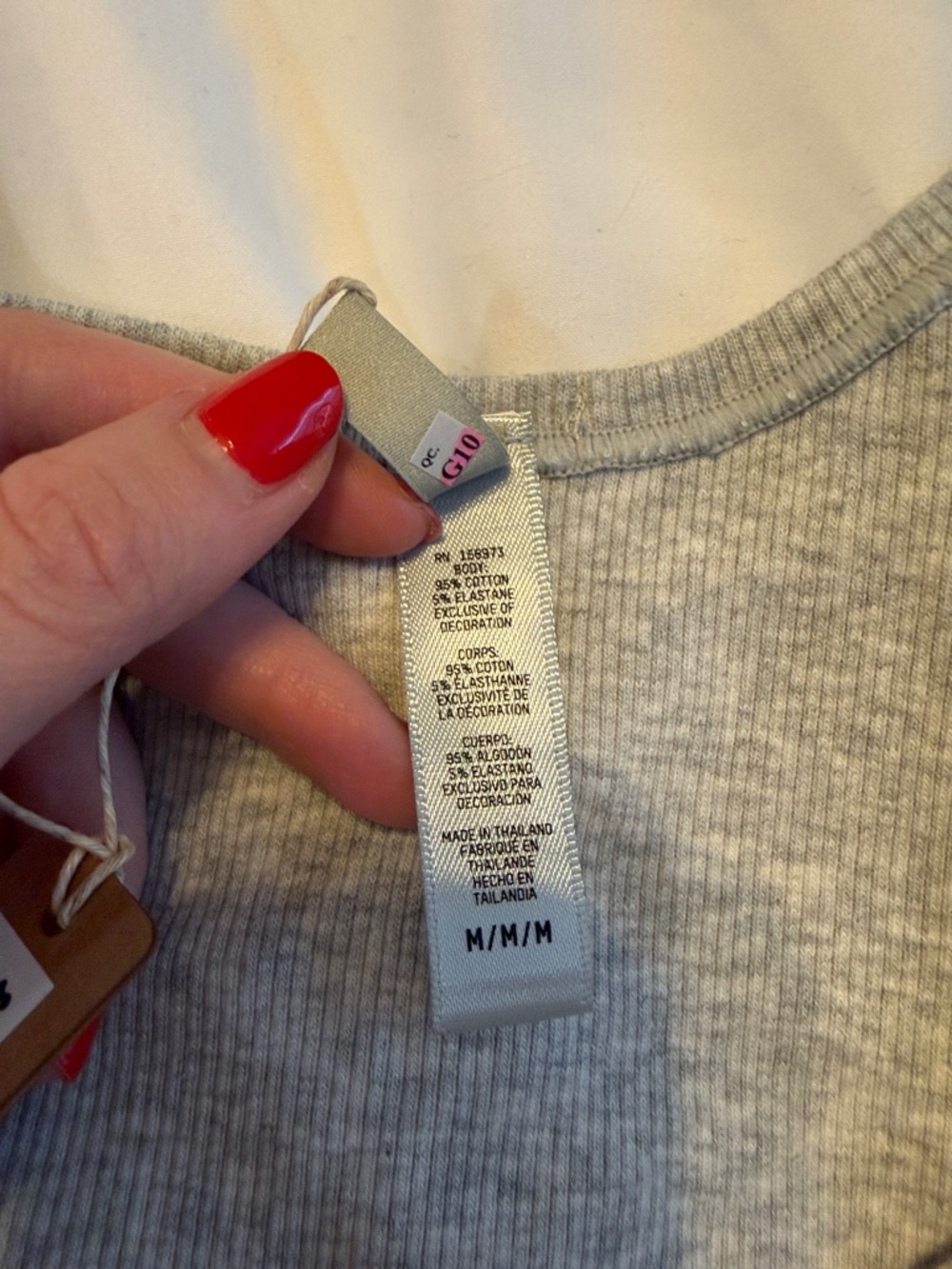 SKIMS Heather Gray Ribbed Tank Top - Picture 3 of 3